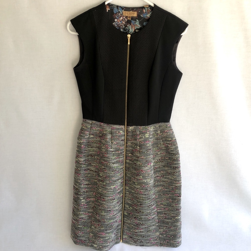 Ted Baker London Kyokod Boucle Zip Front Dress - Picture 7 of 11